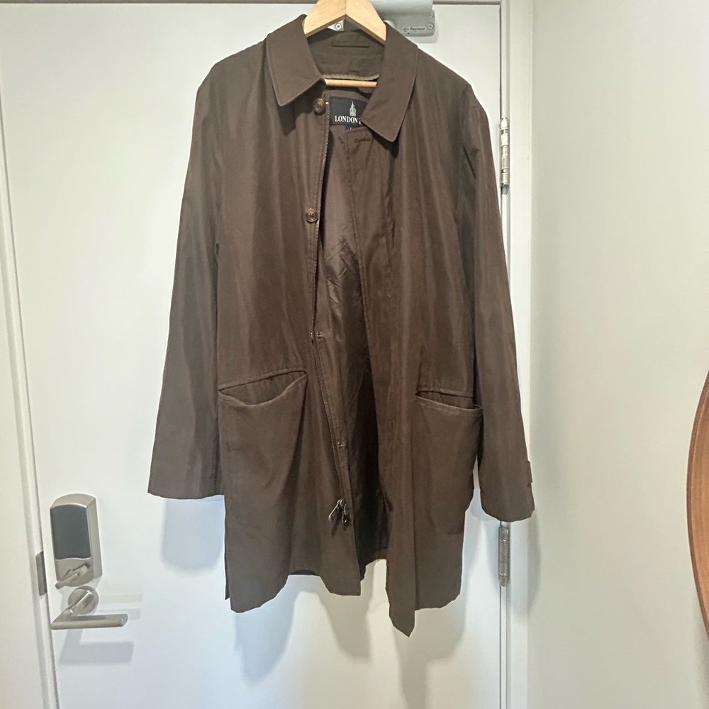 Men’s L London Fig trench shell
